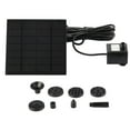 Solar Powered Water Fountain Pump w/ 4 Nozzles Fountain Kit for Bird