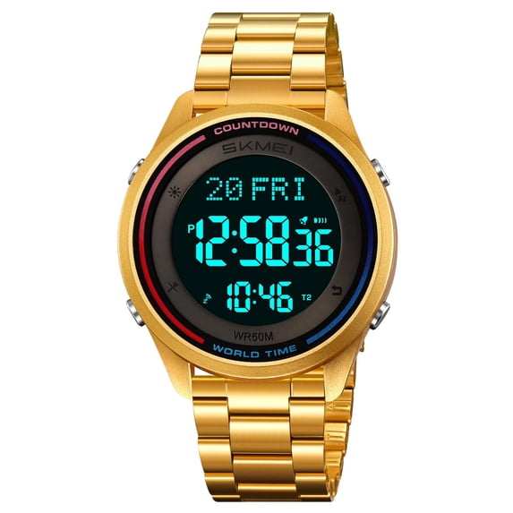 Solar Powered Waterproof Sports Digital Wristwatch, Multifunctional Luminous Outdoor Watch with Alarm Clock, Casual Trendy Design for Men, Women, and Outdoor Activities
