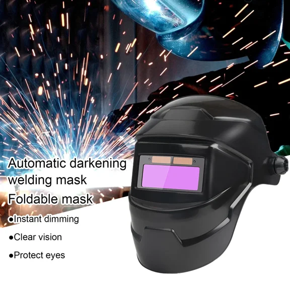 Solar Powered Welding Helmet Auto Darkening Adjustable Lcd Clear Welding Mask Us