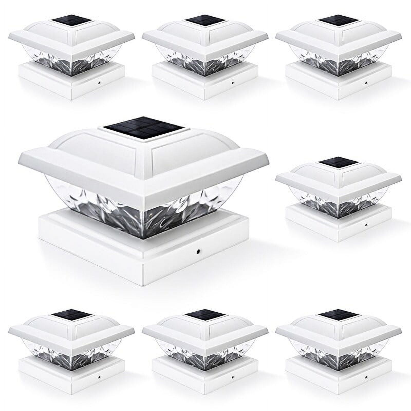 White Solar LED Post Cap Lights for 4x4, 5x5, 6x6 Posts