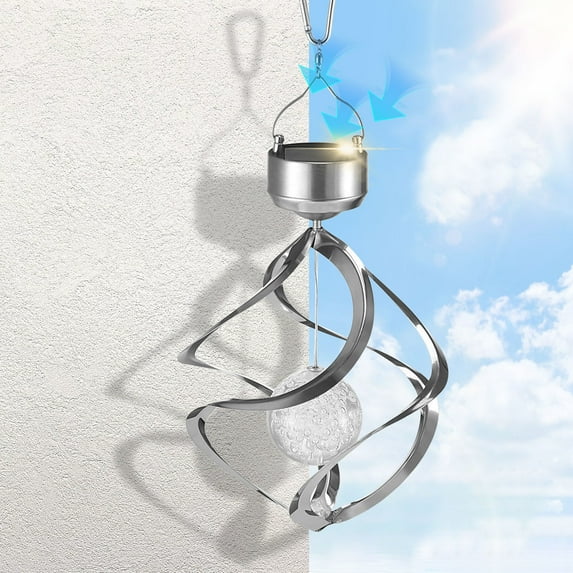 Solar Powered Wind Chime Light - Outdoor Waterproof LED Color Changing Decor, Courtyard Wind Turning Pendant Light, Durable Landscape Lighting Accessory for Villa, Garden, Patio & Yard Night, 1pc