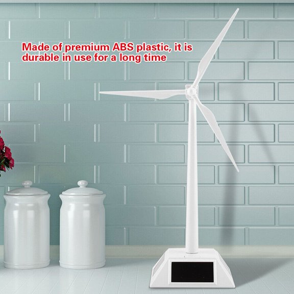 Solar Powered Wind Mill Model Desktop Decor Craft Kids Children Education