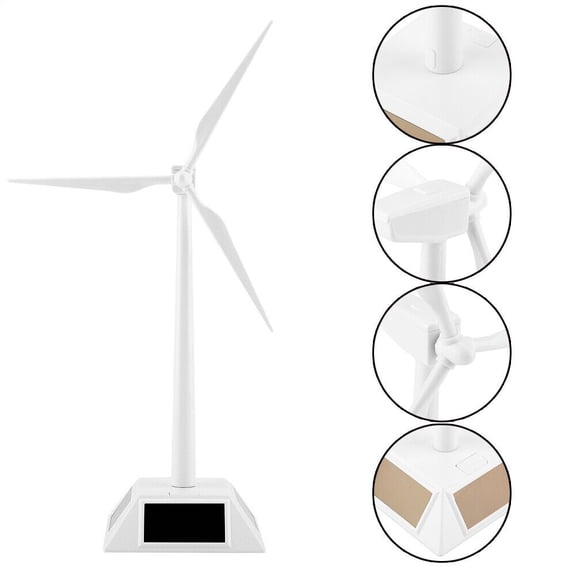 Solar Powered Wind Mill Model Desktop Decor Craft Kids Children Education