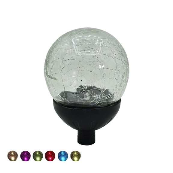 Solar Powered Wind Spinner with Multi-Color Glass Ball 5.16 x 3.7 x 3.7 Inches 0.55 lbs