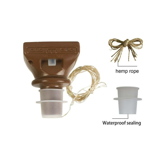 Solar Powered Wine Bottle Lights, 6.56ft 10 LED Waterproof Copper Cork Solar Lights for Wedding, Outdoor, Holiday, Garden, Patio, Pathway Decor