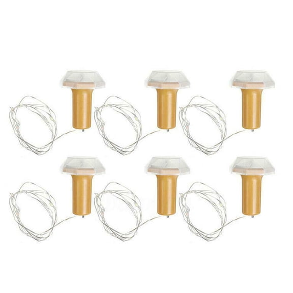 Solar Powered Wine Bottle Lights 6 Pack Multicolor LED Cork Lights Outdoor String Lights for Halloween Patio Bar Decor