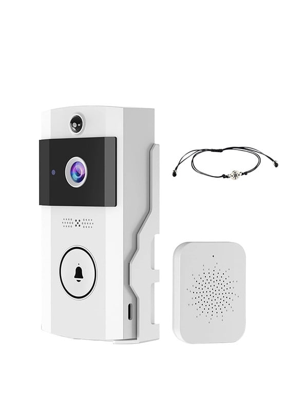 Solar Powered Wireless Doorbell with Camera 1080p HD Video Motion Detection Night Vision,Front Door Camera 2 Way Audio Weatherproof Smart Home Security No Wiring Needed