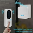 thumbnail image 1 of Solar Powered Wireless Doorbell – Smart Waterproof Doorbell with Plug-In Chime, 4-Volume Levels, 200-300m Range, Easy Installation (White), 1 of 8