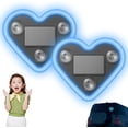 thumbnail image 1 of Solar Powered Wireless LED Heart Shape C-Pillar Neon Light, 2026 New Car LED Ambient Light, Car Solar Heart LED Light, Auto Day-Charge, Ip65 Waterproof, for car, Outdoor Decor (Blue*2), 1 of 8