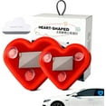 thumbnail image 1 of Solar Powered Wireless LED Heart Shape C-Pillar Neon Light, Car Solar Heart LED Light with Light Sensor, Car LED Ambient Light, Valentine's Day Romantic Car Interior Decor Accessory (2PCS-Red), 1 of 9