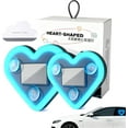 thumbnail image 1 of Solar Powered Wireless LED Heart Shape C-Pillar Neon Light, Car Solar Heart LED Light with Light Sensor, Car LED Ambient Light, Valentine's Day Romantic Car Interior Decor Accessory (2PCS-Ice Blue), 1 of 9