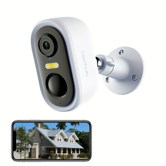 Solar Powered Wireless Security Camera, 3MP 1296P FHD, Battery CCTV with 2.4GHz WiFi, AI Motion Detection, Color Night Vision, Spotlight & 2-Way Audio, Cloud/SD Storage