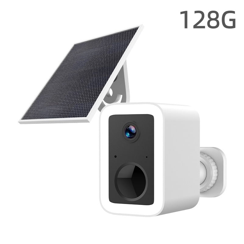 Solar-Powered Wireless Security Camera with Rechargeable Battery, Alarm, 360° Pan/Tilt, Night Vision for Indoor/Outdoor Use