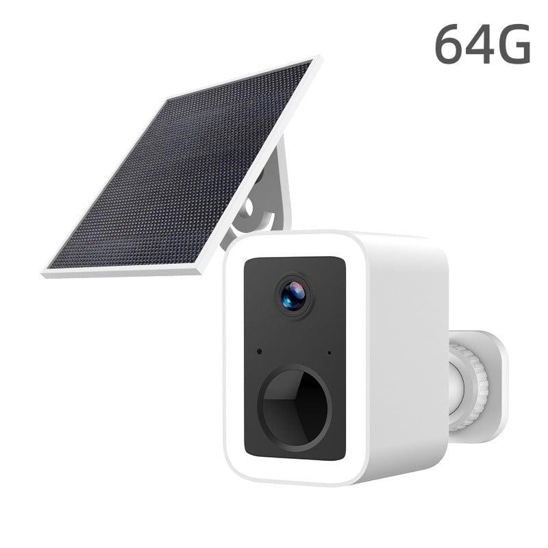 Solar-Powered Wireless Security Camera with Rechargeable Battery, Alarm, 360° Pan/Tilt, Night Vision for Indoor/Outdoor Use