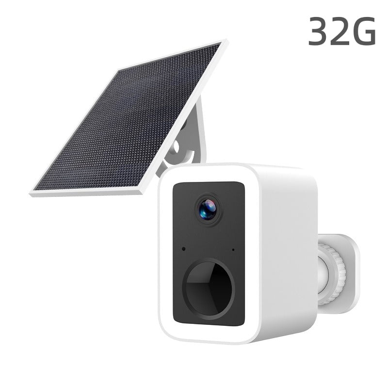 Solar-Powered Wireless Security Camera with Rechargeable Battery, Alarm, 360° Pan/Tilt, Night Vision for Indoor/Outdoor Use