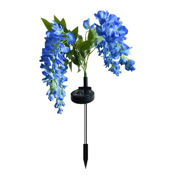 Solar-Powered Wisteria Garden Stake Lights - Outdoor Decorative Lighting with Artificial Flowers for Yard, Patio, Garden Decor, Fall Flowers Artificial for Decoration, Weather-Resistant Harlik