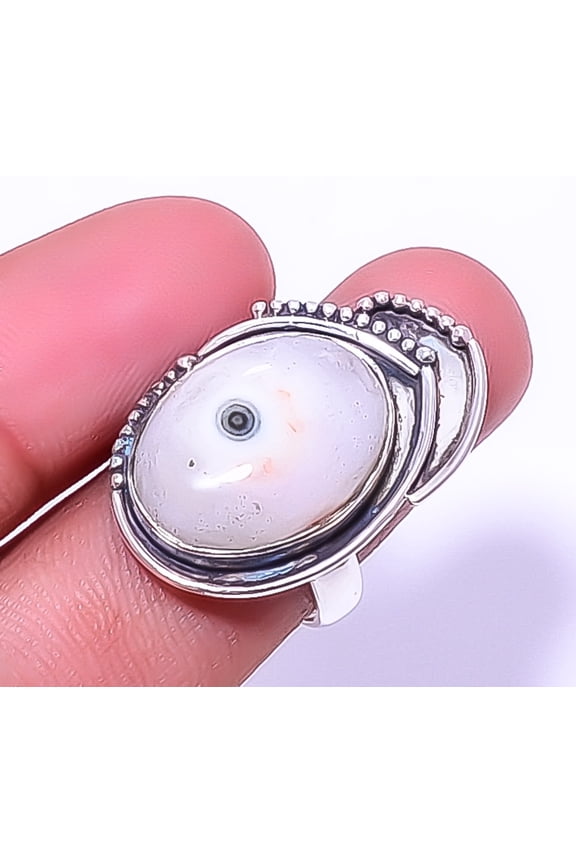 Solar Quartz Eye Designer 925 Sterling Silver Artisan Ring Adjst R703-56 A357, Gemstone Jewelry, Birthday Gift, Christmas Gift