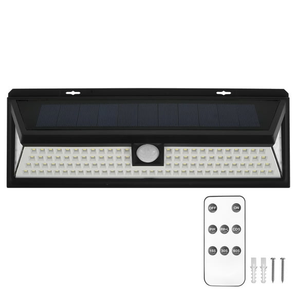 Solar RV Porch Light 118 LED RV Motion Sensor Light with Remote Control IP65 Waterproof RV Exterior Lights with 3 Modes 270 ° Wide Angle Camper Outdoor Lights for RV Camper Trailers