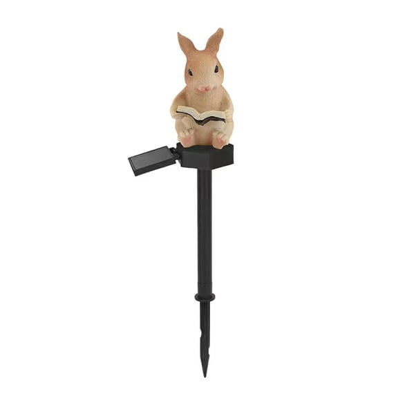 Solar Rabbit Garden Stake Light, 16.5in Outdoor Bunny Solar Pathway Light, Yard Decor for Lawn Patio Walkway