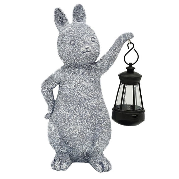 Solar Rabbit Garden Statue - Charming Outdoor Decor & Unique Present For Moms!