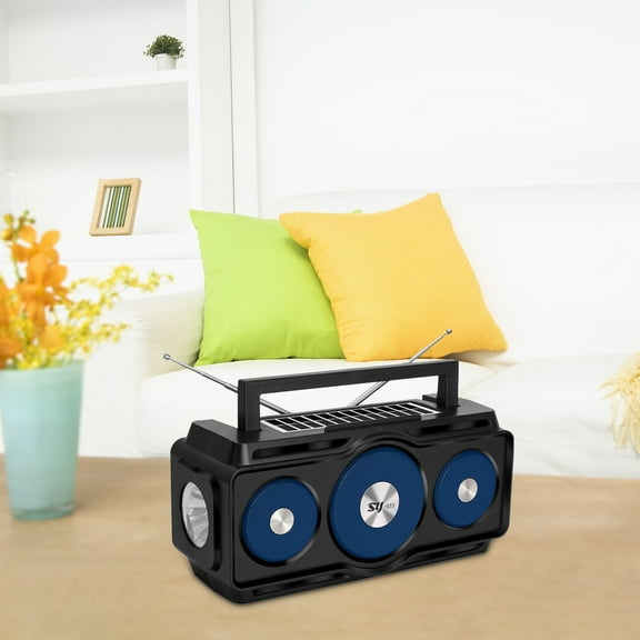 Solar Radio Speaker under $5! CQCYD Waterproof Bluetooth Speaker, Solar Charging AM FM Radio, Portable Outdoor Speaker with Flashlight, Bluetooth Speaker for Camping and Emergency