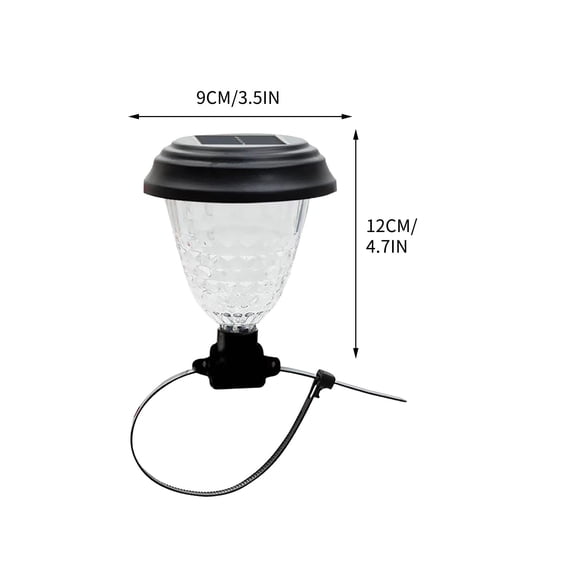Solar Railing Lights with Ties, Waterproof Pool Fence Decor Lights, Courtyard Balcony Ambient Lighting for Outdoor Stair Rail Deck Patio