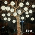 thumbnail image 1 of Solar Rattan Ball Hanging Light - Waterproof Outdoor Garden Decoration, Led Solar Powered Rattan Sphere Light for Patio and Christmas Yard Beautification, 1 of 6