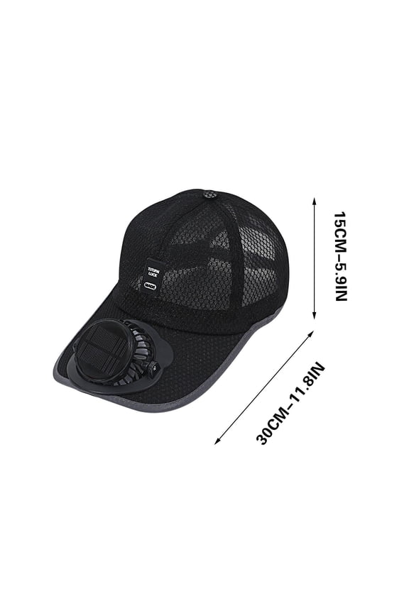 Solar Rechargeable Fan Baseball Cap, Men’s Sun Protection Hat, Portable Cooling Sunshade Cap for Outdoor, Hiking, Beach