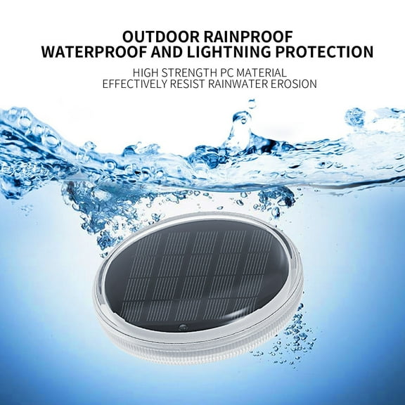 Solar Rechargeable Floating Pool Lights, Remote Control RGB Color Changing Water Light, 3 Dynamic Modes for Pool Garden Party Swimming Pool Leaf Clean