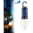 thumbnail image 1 of Solar Rechargeable Hooked Camping Light, 2025 New Vintage Outdoor Tent Ambient Light, Two Charging Modes,3 Gear, IPX4 Waterproof, Portable, with Clip Hook, for Camping, Emergencies (1 Conical), 1 of 8