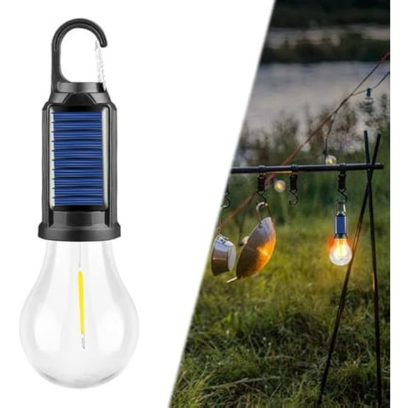 Solar Rechargeable Hooked Camping Light - Portable Hanging LED Tent Light to Withstand The Elements, Offering Consistent Lighting Even When The Weather Turns Rainy (Spherical)