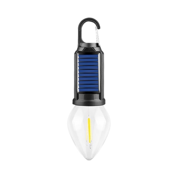 Solar Rechargeable LED Camping Tent Light Portable Outdoor Hanging Bulb With Clip Hook For Emergency Flashlight And Easter Decorations
