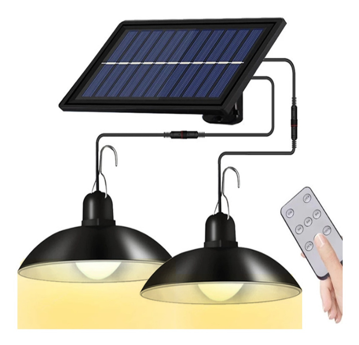 Solar Rechargeable Lamp 4800mah Waterproof Ip65 3m Cable