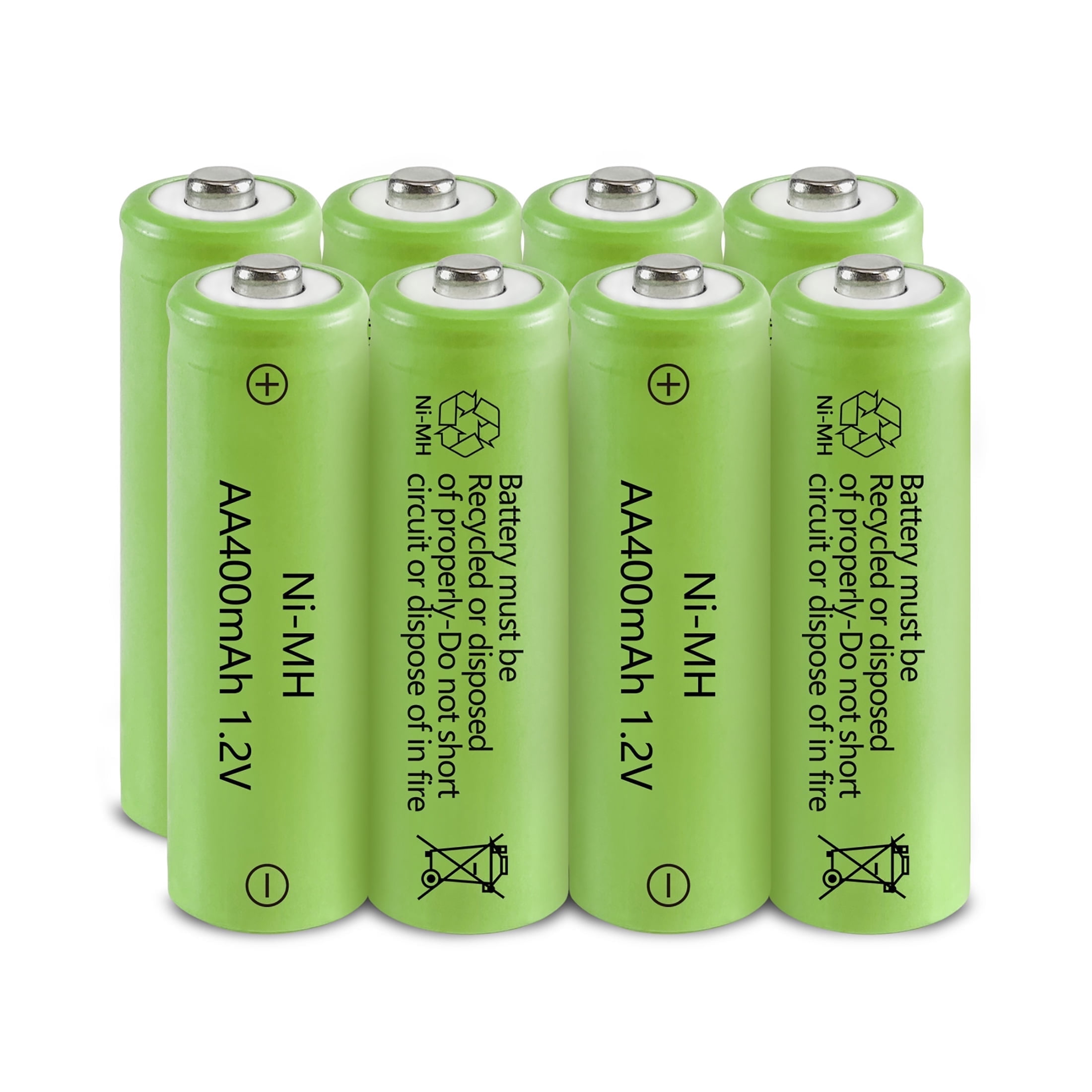 JINTION Solar Rechargeable Ni-MH AA Batteries 400mAh Battery 8 Pack