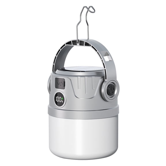Solar & Rechargeable Portable Camp Lamp - Multi-Functional Waterproof Outdoor Camping Light, Emergency & Hiking Camp Lantern