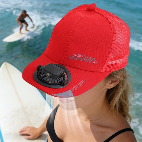 Solar Rechargeable Sun Hat Fan, Breathable Wide Brim Cooling Cap With Built In Fan, Hands Free Sun Protection And Airflow, For Hiking Gardening Fishing Beach Outdoor Work