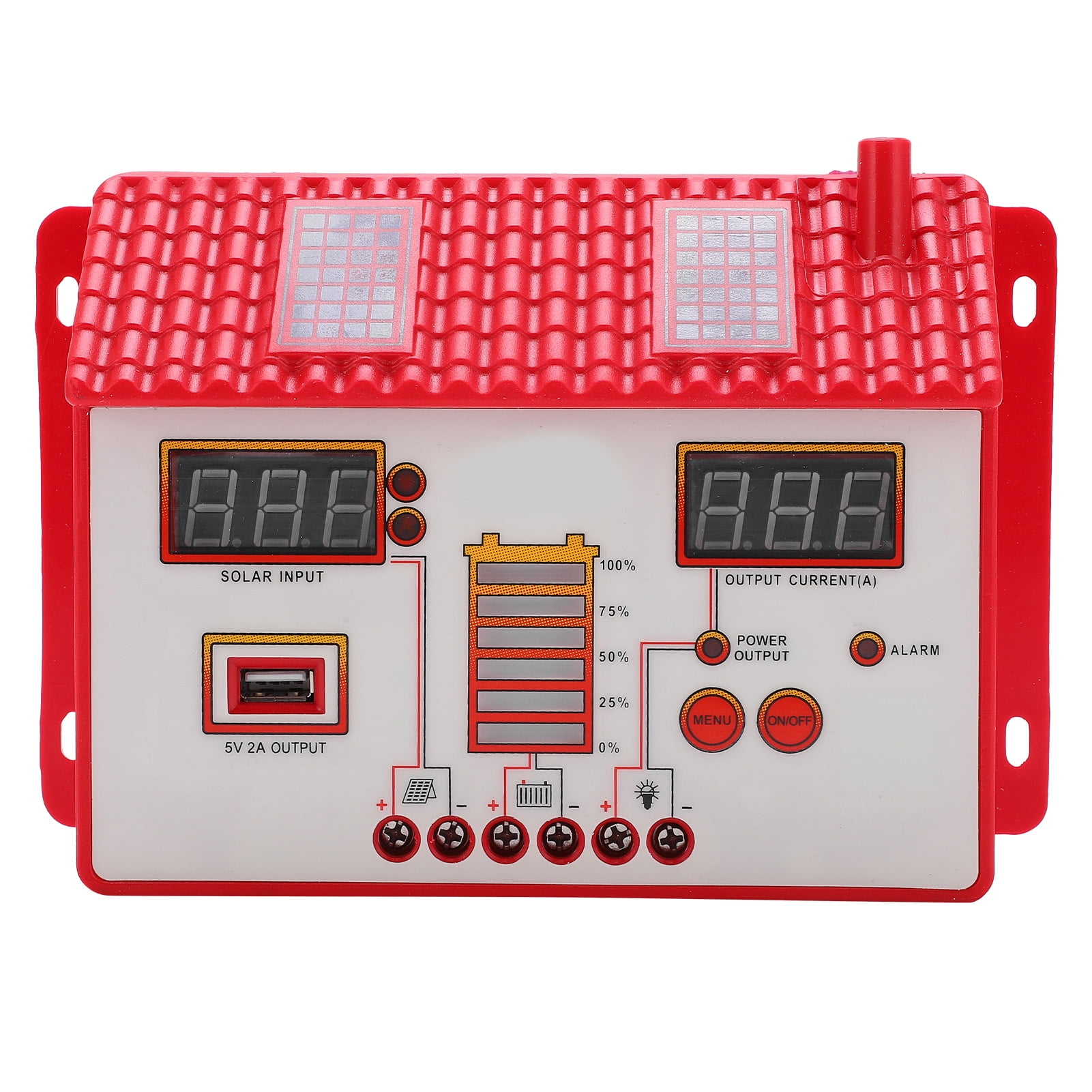 Solar Regulator, House Shaped LED Solar Controller Opencircuit