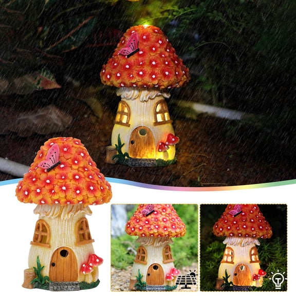 Solar Resin Figurine Garden Statue Light, Auto Dusk To Dawn Warm LED Landscape Lamp, Weather Resistant Hand Painted Decor Lighting For Courtyard Balcony Patio Backyard Outdoor Ornament
