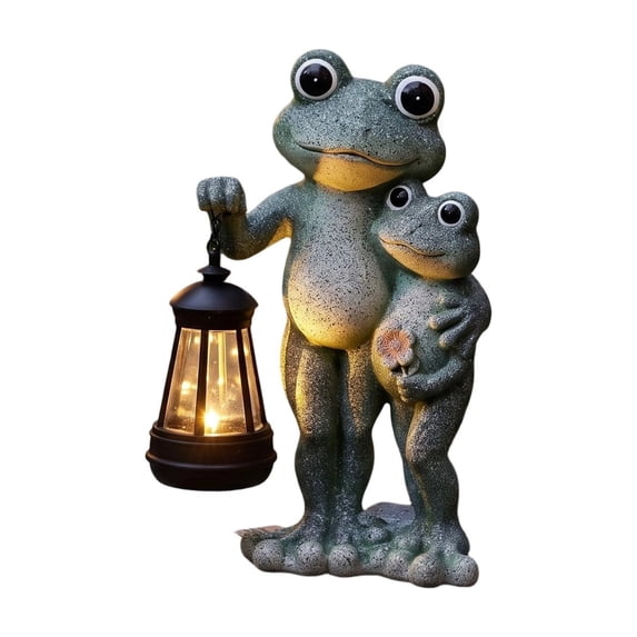 Solar Resin Garden Statue Light, Outdoor Decorative Ornament With LED ...