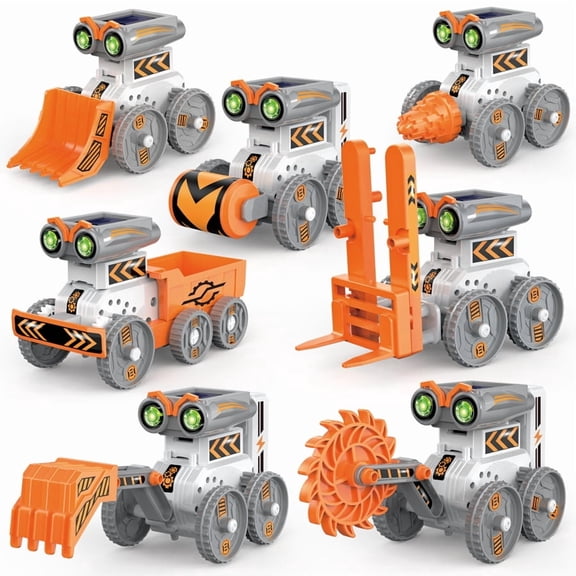 Solar Robot Building Kit STEM Gift for Boys Aged 8-13, DIY 7-in-1 Educational Science Building Toy, Solar or Battery Powered Robotic Set for Children Birthday with 92 Pieces
