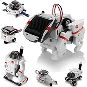Solar Robot Toys 6 in 1 STEM Learning Kits Educational Space Moon Exploration Fleet Building Experiment Toys DIY Solar Power Science Gift for Teens Aged 8-12