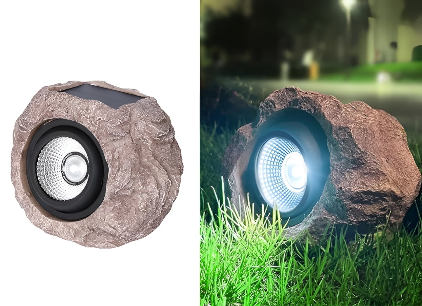 Solar Rock Lights Outdoor, Waterproof LED Landscape Lights for Garden, Yard, Pathway, Patio, Auto on/off