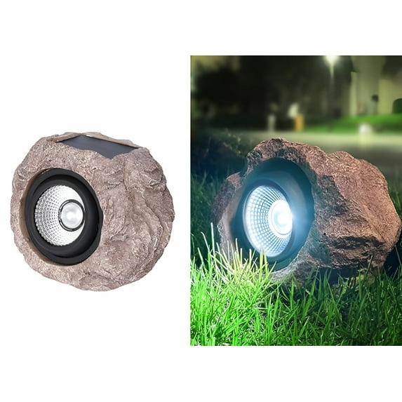 Solar Rock Lights Outdoor, Waterproof LED Landscape Lights for Garden, Yard, Pathway, Patio, Auto on/off