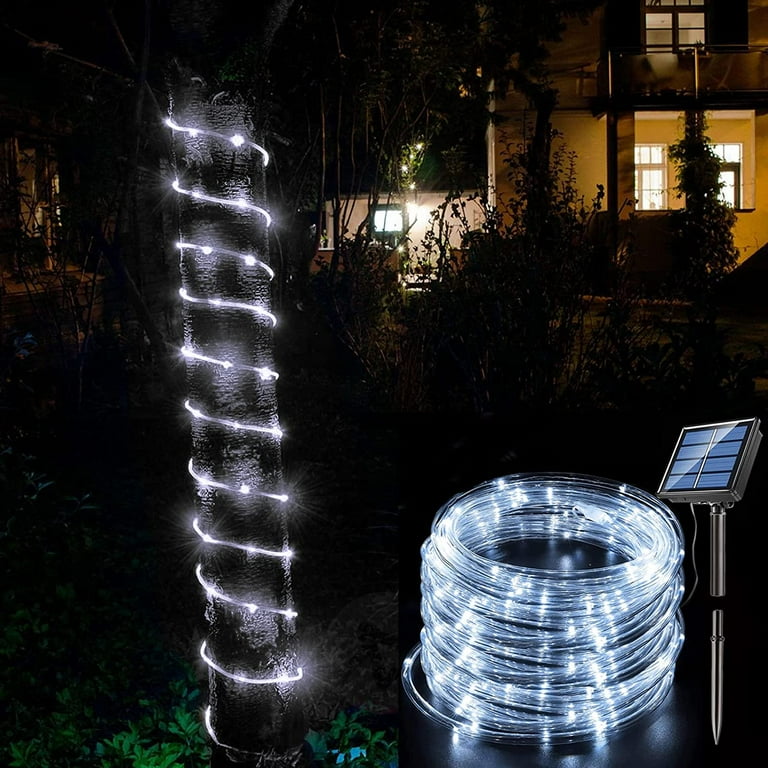 Qedertek Christmas Solar Lights LED Solar String Lights,39ft 100 LED Fairy Outdoor String Lights Decorative Lighting for Home,Lawn,Garden,Wedding,Patio,Party,and Holiday Decorations (White) Qedertek Christmas Solar Lights LED Solar String Lights,39ft 100 LED Fairy Outdoor String Lights Decorative Lighting for Home,Lawn,Garden,Wedding,Patio,Party,and Holiday Decorations (White)