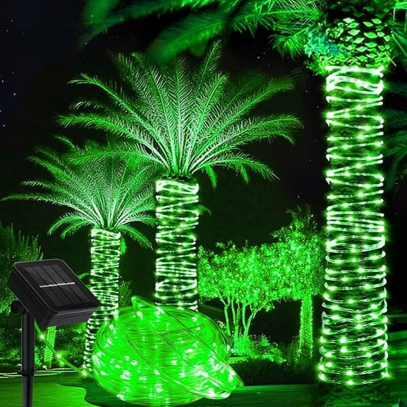 Solar Rope Light Waterproof IP65 39FT 100LEDs Outdoor LED Solar Outdoor Lights for Party Garden Yard Home Wedding Christmas Halloween Holiday Tree Decoration Lighting