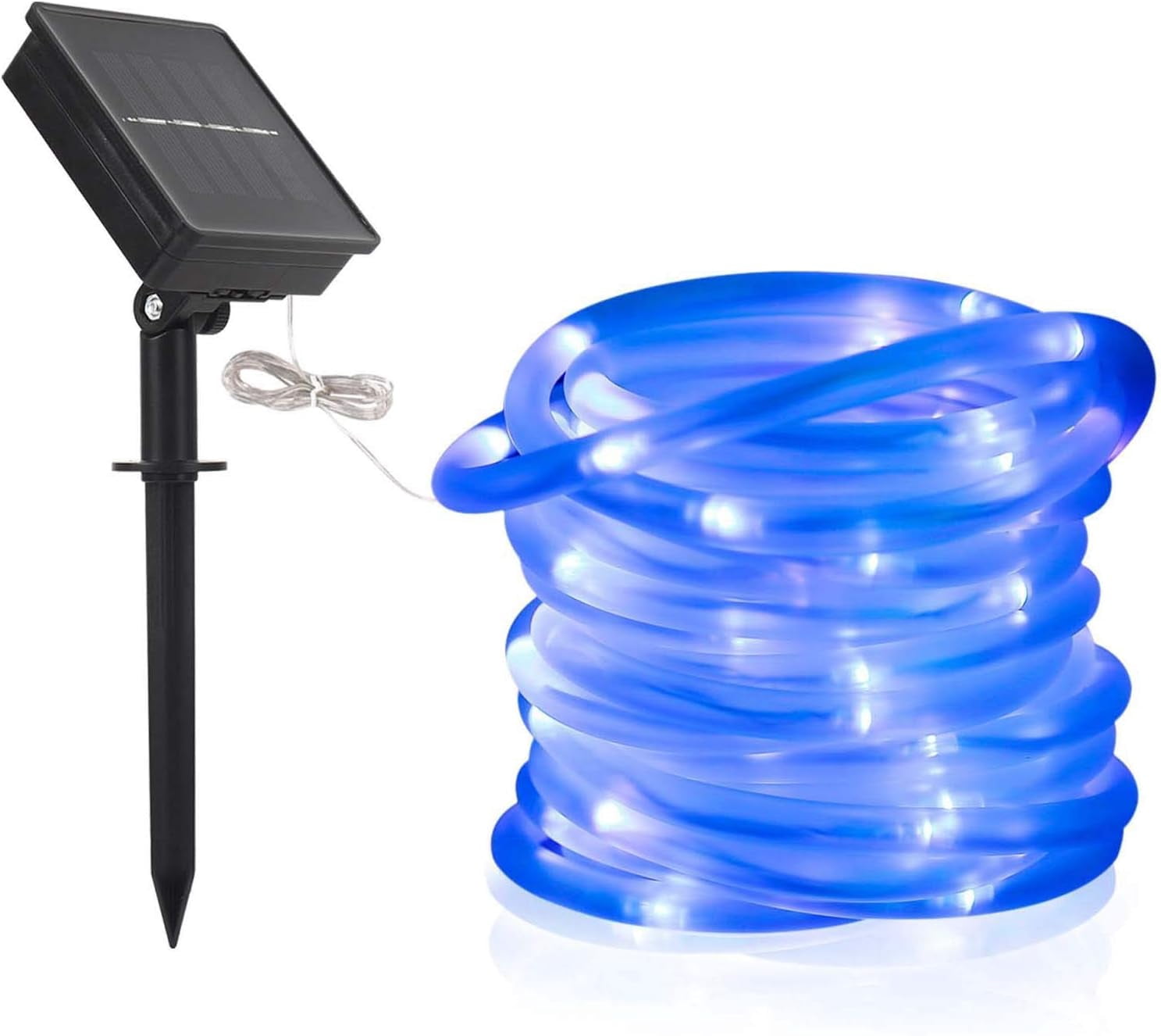 Solar Rope Lights,100 LEDs 39ft/12M Waterproof Copper Wire Lights Tube ...