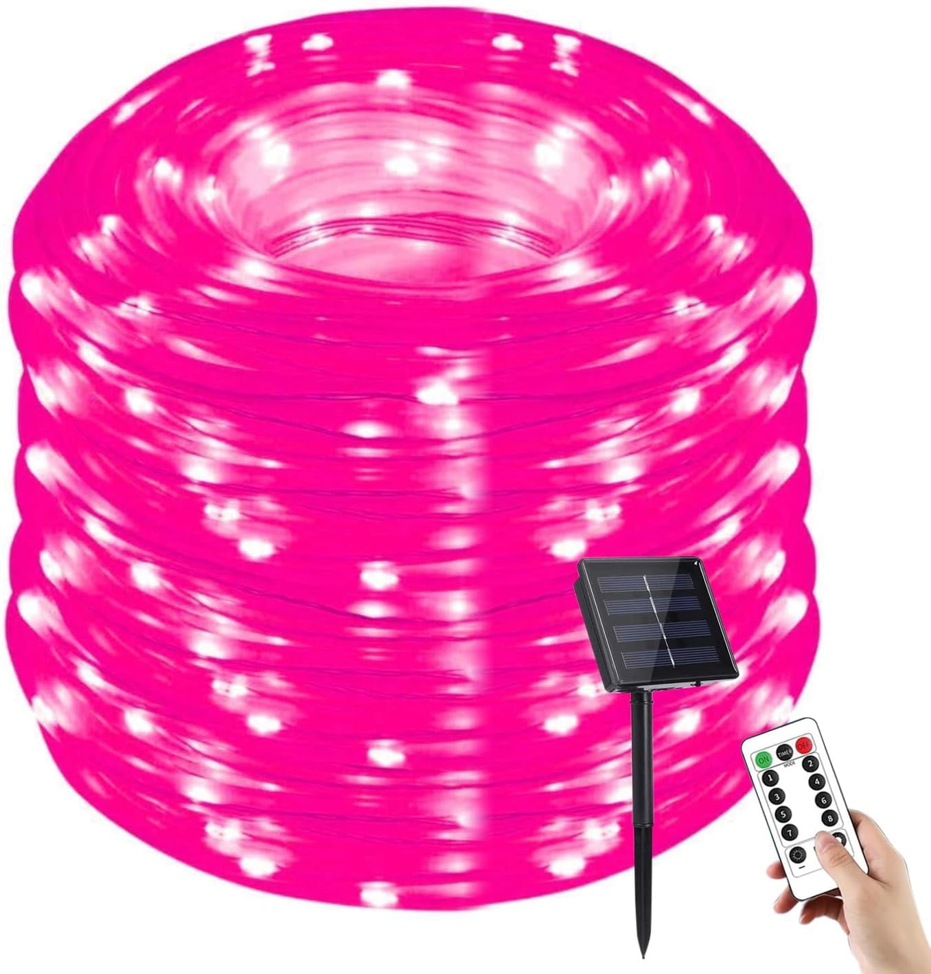 Solar Rope Lights, 1000 LEDs 334ft Waterproof Outdoor String Lights with 8 Modes, Fence, Path, Tree, Wedding & Party Decoration