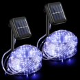 Solar Rope Lights 2 Pieces of 100ft, 300 LED Outdoor String Lights