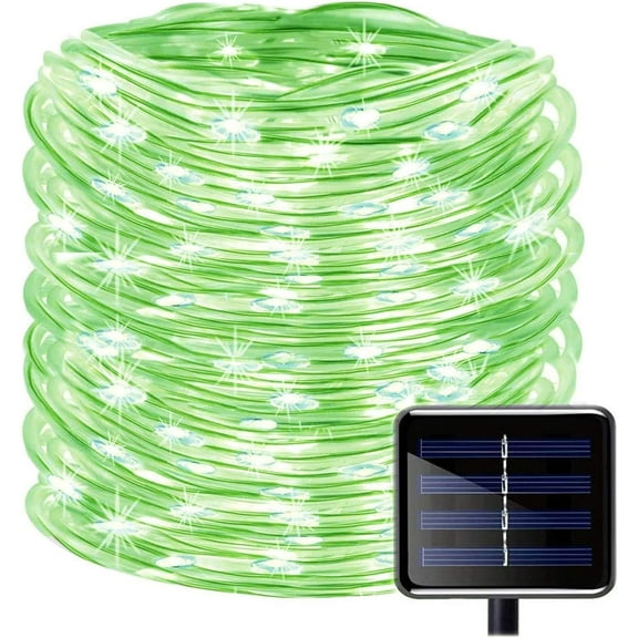 Solar Rope Lights, 300 LEDs 104ft Waterproof Outdoor String Lights with 8 Modes, Solar Powered Garden Lights for Yard, Fence, Path, Tree, Wedding & Party Decoration