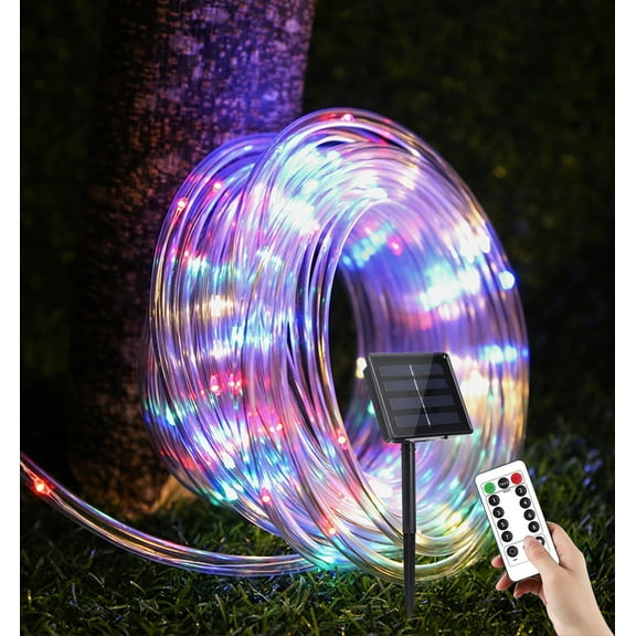 Solar Rope Lights, 500 LEDs 170ft Waterproof Solar Rope Lights with Copper Wire, Patio, Path, Tree, Holiday and Party Decorative
